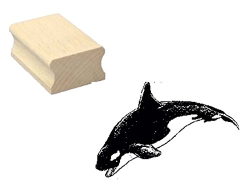 Stempel Holzstempel Motivstempel « ORCA WAL » Scrapbooking - Embossing Basteln Schweinswal Killerwal von DEKOLANDO