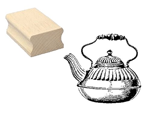 Stempel Holzstempel Motivstempel « TEEKANNE 01 » Scrapbooking - Embossing Kännchen Basteln Tee Kanne von DEKOLANDO