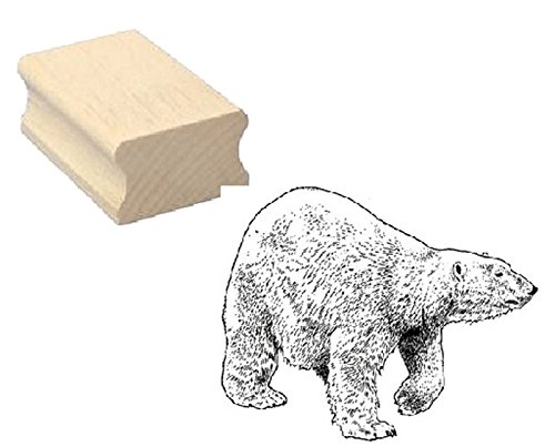 Stempel Holzstempel Motivstempel « grimmiger EISBÄR » Scrapbooking - Embossing Kinderstempel Tierstempel Aktis Eis Nordpol von DEKOLANDO