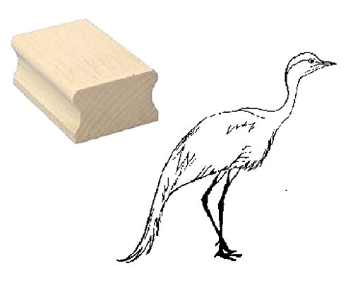 Stempel Holzstempel Motivstempel « schöner KRANICH » Scrapbooking - Embossing Kinderstempel Tierstempel Vogel Vögel Ornithologe Seevogel von DEKOLANDO