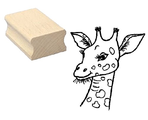 Stempel niedliche GIRAFFE KOPF - Motivstempel aus Buchenholz von DEKOLANDO