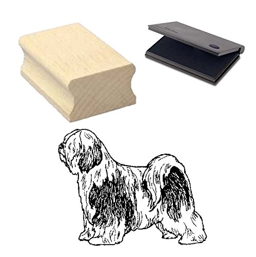 « TIBET TERRIER » Motivstempel mit Kissen Scrapbooking - Embossing - Basteln - Hund von DEKOLANDO