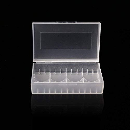 20700/21700 Kunststoff-Batteriegehäuse, tragbare Dual-Box-Halterung (transparent (2 Schächte)) von DEKPRO