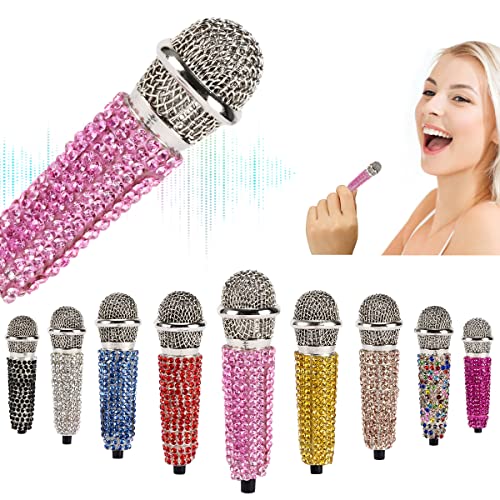 DELADOLA Mini-Mikrofon, tragbares Gesangsmikrofon, Asmr-Mikrofon, Handy-Mikrofon, Mini-Karaoke-Mikrofon für Sprachaufnahmen, Chatten und Singen auf iPhone, Android, Laptop, Notebook (Rosa) von DELADOLA