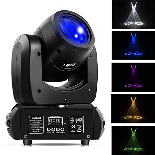 100W LED Moving Head beam Discolicht 8 Prisma RGBW DMX Bühnenlicht mit eingebautem Lüfter Sound-aktiviert Partylicht für DJ KTV Bar Theater Club Halloween Weihnachten Hochzeit von DELIBANG