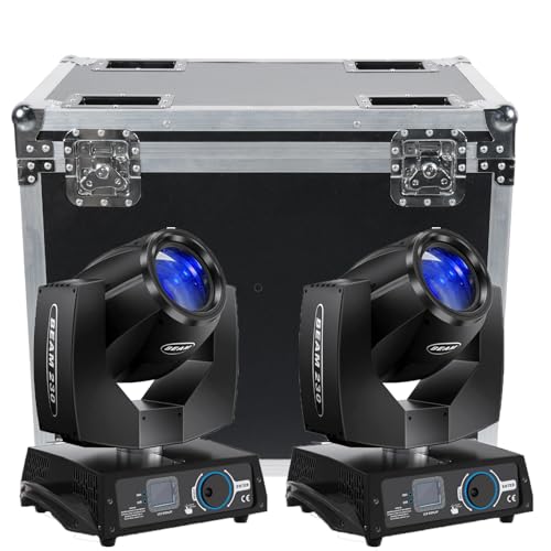 2PCS 7R 230W Beam Moving Head Licht con Flightcase 17 Gobos RGBW Bühnenbeleuchtung 14 Farben DJ Lichter Scheinwerfer DMX512 für Hochzeit Weihnachten Halloween Karneval Party 2PCS 7R 230W Beam Moving Head Licht con Flightcase 17 Gobos RGBW Bühnenbeleuchtung 14 Farben DJ Lichter Scheinwerfer DMX512 für Hochzeit Weihnachten Halloween Karneval Party von DELIBANG