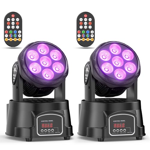 2er 7X15W Moving Head Wash Mini Bühnenlicht dmx512 RGBW Lichteffekte 5 Steuerungsmodus Spot DJ Partylicht mit Fernbedienung Geeignet für Disco, Bar, Club, Hochzeit 2er 7X15W Moving Head Wash Mini Bühnenlicht dmx512 RGBW Lichteffekte 5 Steuerungsmodus Spot DJ Partylicht mit Fernbedienung Geeignet für Disco, Bar, Club, Hochzeit von DELIBANG