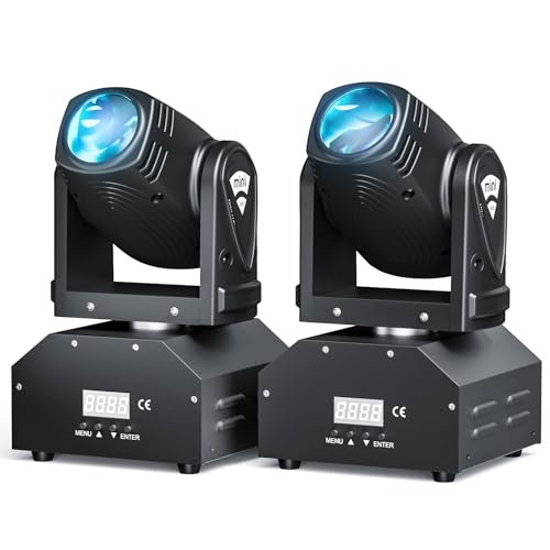 2er Mini Moving Head Beam LED Bühnenlicht Disco Licht DMX512 RGBW Lichteffekte für DJ Disco Party Club Bar Wedding von DELIBANG