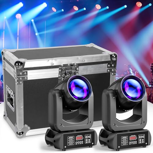 2er Pack 150W Moving Head LED RGBW Spot Beam DJ Disco Licht mit 1 Flight Case Fly case für Weihnachten Disco Konzert Party Hochzeiten 2er Pack 150W Moving Head LED RGBW Spot Beam DJ Disco Licht mit 1 Flight Case Fly case für Weihnachten Disco Konzert Party Hochzeiten von DELIBANG