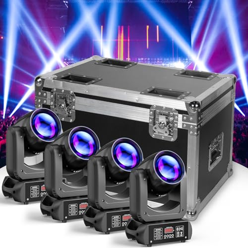 4er Pack 150W Moving Head LED RGBW Spot Beam Disco DJ Licht mit Flycase Flight Case für Konzert Party Hochzeiten 4er Pack 150W Moving Head LED RGBW Spot Beam Disco DJ Licht mit Flycase Flight Case für Konzert Party Hochzeiten von DELIBANG