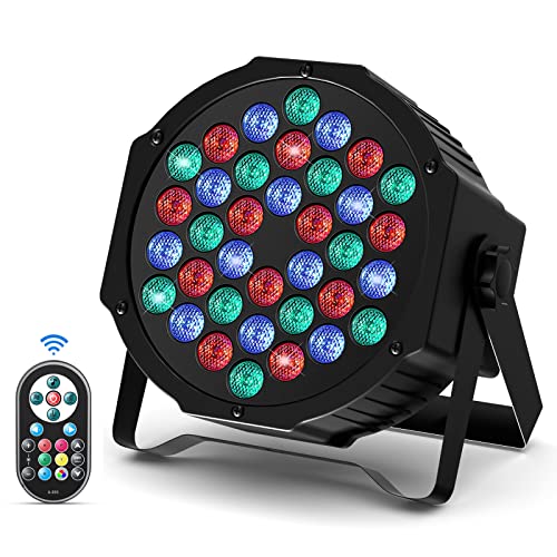 DELIBANG 72W led par Scheinwerfer Strahler RGB DMX Bühnenlicht DJ licht mit Fernbedienung 7 Lichteffekt über Meister-Sklave/Sound/Auto Partylicht für disco Bar Band Konzert Hochzeit Weihnachten von DELIBANG