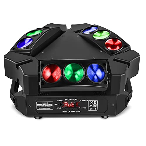 DELIBANG Moving Head LED Disco licht RGB Bühne Beam Licht mit Einstellbar Tonempfindlichkeit Partylicht für DJ Bars Club Hochzeit Weihnachten von DELIBANG