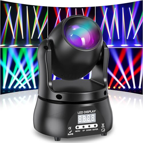 Mini 60W Beam Moving Head Bühnenlicht, RGBW LED Partylicht dmx512 Sprachsteuerung Professionelle Beleuchtungsanlage für Bühnenbeleuchtung Disco DJ Bar Weihnachten Mini 60W Beam Moving Head Bühnenlicht, RGBW LED Partylicht dmx512 Sprachsteuerung Professionelle Beleuchtungsanlage für Bühnenbeleuchtung Disco DJ Bar Weihnachten von DELIBANG
