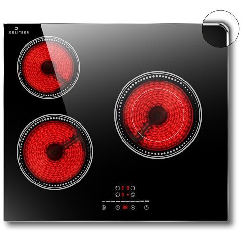 Glaskeramikkochfeld 3 Platten, DELITEER Kochfeld mit Rahmen, 60cm Einbau, 5200W, Slider-Touch-Steuerung, Flexible Zone mit Doppelter Zone, Kochfeld Autark Glaskeramikkochfeld 3 Platten, DELITEER Kochfeld mit Rahmen, 60cm Einbau, 5200W, Slider-Touch-Steuerung, Flexible Zone mit Doppelter Zone, Kochfeld Autark von DELITEER
