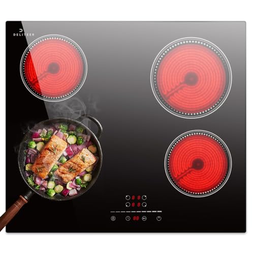 Glaskeramikkochfeld 4 Platten, DELITEER Kochfeld Autark, Kochfelder 59cm Einbau, 6000W, Slider-Touch-Steuerung, Sicherheitsschloss, Pausenfunktion, 220V, 50Hz, Kein Stecker Glaskeramikkochfeld 4 Platten, DELITEER Kochfeld Autark, Kochfelder 59cm Einbau, 6000W, Slider-Touch-Steuerung, Sicherheitsschloss, Pausenfunktion, 220V, 50Hz, Kein Stecker von DELITEER