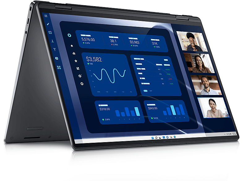 DELL - B2B Latitude 9450 2-in-1, Business Convertible, mit 14 Zoll Display Touchscreen, Intel® Core™ Ultra 7,165U Prozessor, 32 GB RAM, 1 TB SSD, Onboard Graphics, Grau, Windows 11 Pro von DELL - B2B