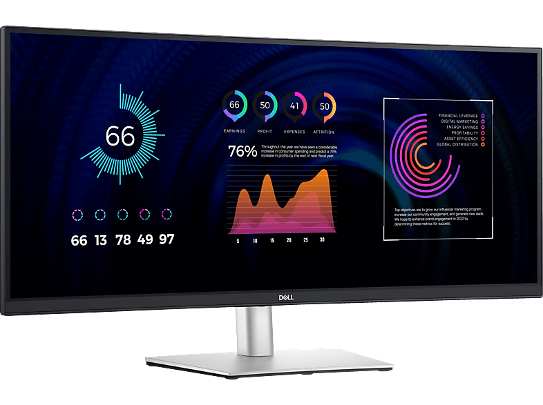 DELL - B2B P Series P3424WE 34,14 Zoll UHD 4K Business Monitor (8 ms Reaktionszeit von DELL - B2B