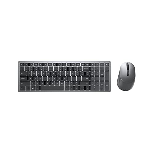 DELL KM7120W Keyboard Mouse Included RF Wireless +, W127158677 (Included RF Wireless + Bluetooth QWERTY Nordic Grey, Titanium) von DELL
