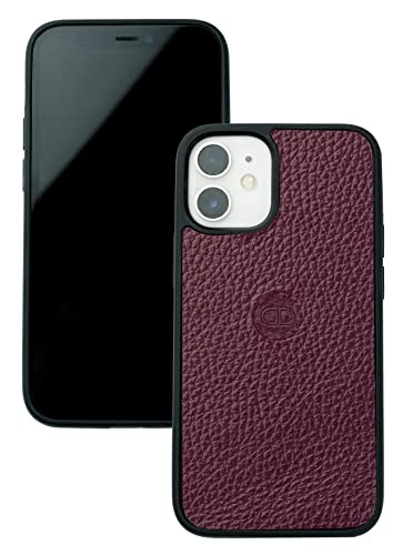 DELMON VARONE - Leder und Silikon Schutzhülle kompatibel mit iPhone 13 Pro Max - Echtleder Hülle in Lila - Handyhülle dünn, stoßfest & rutschfest - Damen & Herren Smartphone Case für Rundumschutz von DELMON VARONE - FINE LEATHERGOODS MADE IN GERMANY