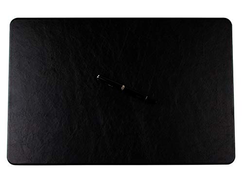 DELMON VARONE - Personalisierbare Schreibtischunterlage Premium Leder Vintage Anilin schwarz, Rutschfeste Echtleder Schreibunterlage abwaschbar, Schreibtisch Unterlage geeignet als Mauspad, 50x30 cm von DELMON VARONE - FINE LEATHERGOODS MADE IN GERMANY