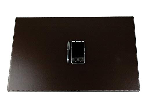 DELMON VARONE - Personalisierbare Schreibtischunterlage XXL Cambridge Top Grain Leder braun, Rutschfeste Echtleder Schreibunterlage abwaschbar, Schreibtisch Unterlage geeignet als Mousepad, 70 x 50 cm von DELMON VARONE - FINE LEATHERGOODS MADE IN GERMANY