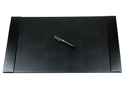 DELMON VARONE - Personalisierbare Schreibtischunterlage mit 2 Seitenleisten Cambridge Top Grain Leder schwarz, Rutschfeste Schreibunterlage abwaschbar, Schreibtisch Unterlage als Mousepad, 64x42 cm DELMON VARONE - Personalisierbare Schreibtischunterlage mit 2 Seitenleisten Cambridge Top Grain Leder schwarz, Rutschfeste Schreibunterlage abwaschbar, Schreibtisch Unterlage als Mousepad, 64x42 cm von DELMON VARONE - FINE LEATHERGOODS MADE IN GERMANY
