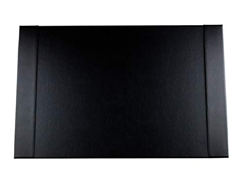 DELMON VARONE - Personalisierbare Schreibtischunterlage mit 2 Seitenleisten Premium Leder Boxcalf schwarz, Rutschfeste Schreibunterlage abwaschbar, Schreibtisch Unterlage ideal als Mousepad, 64x42 cm DELMON VARONE - Personalisierbare Schreibtischunterlage mit 2 Seitenleisten Premium Leder Boxcalf schwarz, Rutschfeste Schreibunterlage abwaschbar, Schreibtisch Unterlage ideal als Mousepad, 64x42 cm von DELMON VARONE - FINE LEATHERGOODS MADE IN GERMANY