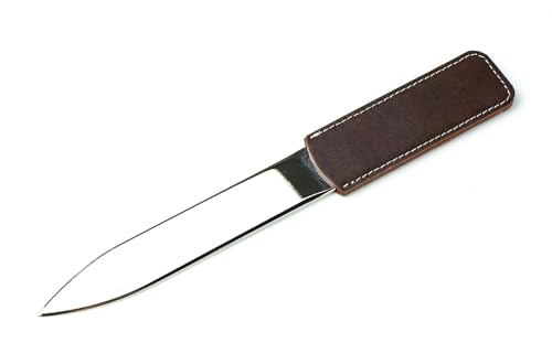 DELMON VARONE - Personalisierbarer Brieföffner 22cm mit Leder-Griff Premium Vintage Anilin Leder Braun - Hochwertiger Metall Brief-Öffner Messer edel, modern - Letter Opener mit Gravur & Namen DELMON VARONE - Personalisierbarer Brieföffner 22cm mit Leder-Griff Premium Vintage Anilin Leder Braun - Hochwertiger Metall Brief-Öffner Messer edel, modern - Letter Opener mit Gravur & Namen von DELMON VARONE - FINE LEATHERGOODS MADE IN GERMANY