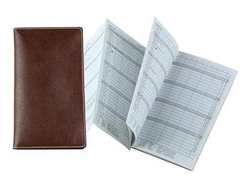DELMON VARONE - Personalisierbarer Faltkalender 2025 DIN A6 Anilin Vintage Leder braun - Organizer Terminplaner (1 Monat 2 Seiten) Lederhülle - Termin Kalender Monatsübersicht & Adressenheft von DELMON VARONE - FINE LEATHERGOODS MADE IN GERMANY