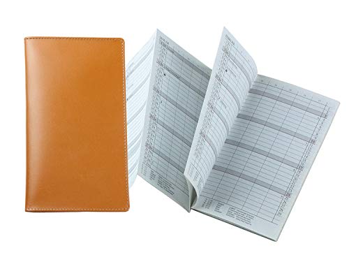 DELMON VARONE - Personalisierbarer Faltkalender 2025 DIN A6 Boxcalf Leder braun - Organizer Terminplaner (1 Monat 2 Seiten) in Lederhülle - Termin-Kalender Monatsübersicht & Adressenheft klein von DELMON VARONE - FINE LEATHERGOODS MADE IN GERMANY