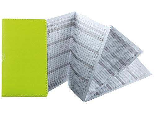 DELMON VARONE - Personalisierbarer Faltkalender 2025 DIN A6 "EcoAppleLeather" Grün - Öko Apfel Leder Terminplaner (1 Monat 2 Seiten) - Termin-Kalender nachhaltig Monatsübersicht & Adressenheft von DELMON VARONE - FINE LEATHERGOODS MADE IN GERMANY