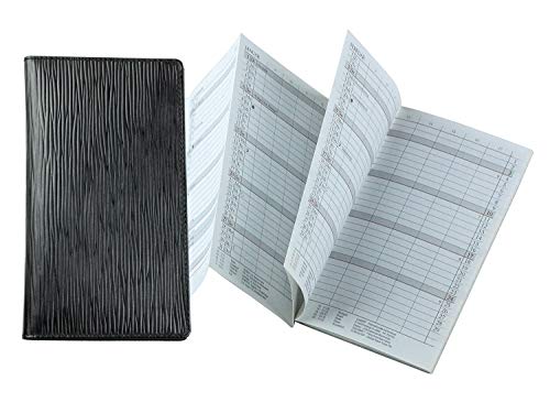 DELMON VARONE - Personalisierbarer Faltkalender 2025 DIN A6 Manhattan Leder schwarz - Organizer Terminplaner (1 Monat 2 Seiten) in Lederhülle, Termin Kalender mit Monatsübersicht & Adressenheft von DELMON VARONE - FINE LEATHERGOODS MADE IN GERMANY