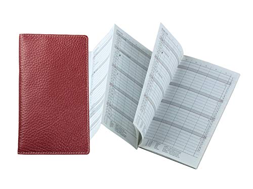 DELMON VARONE - Personalisierbarer Faltkalender 2024 DIN A6 Soft Grain Leder rot - Organizer Terminplaner (1 Monat 2 Seiten) in Lederhülle - Termin Kalender mit Monatsübersicht & Adressenheft von DELMON VARONE - FINE LEATHERGOODS MADE IN GERMANY