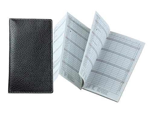 DELMON VARONE - Personalisierbarer Faltkalender 2025 DIN A6 Soft Grain Leder schwarz - Organizer Terminplaner (1 Monat 2 Seiten) in Lederhülle - Termin Kalender Monatsübersicht & Adressenheft von DELMON VARONE - FINE LEATHERGOODS MADE IN GERMANY