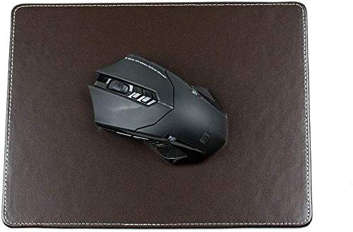 DELMON VARONE - Personalisierbares Mauspad Cambridge Top Grain Leder braun, Mousepad mit rutschfester Vlies Rückseite, Computer Maus Unterlage für Büro personalisiert mit Namen, Initialen oder Logo von DELMON VARONE - FINE LEATHERGOODS MADE IN GERMANY