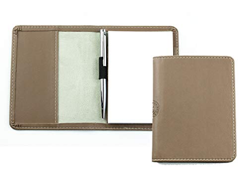 DELMON VARONE - Personalisierbares Notizblock Etui DIN A7 „EcoAppleLeather“ Braun, Recycled Öko Apfelleder Reporterblock nachfüllbar mit Mini Kugelschreiber, Stiftschlaufe, Einschubfach & Notizblöcke DELMON VARONE - Personalisierbares Notizblock Etui DIN A7 „EcoAppleLeather“ Braun, Recycled Öko Apfelleder Reporterblock nachfüllbar mit Mini Kugelschreiber, Stiftschlaufe, Einschubfach & Notizblöcke von DELMON VARONE - FINE LEATHERGOODS MADE IN GERMANY