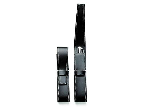 DELMON VARONE - Personalisierbares Schreibgeräteetui Premium Cambridge Top Grain Leder Schwarz, Stifteetui mit Verschlusslasche für 1 Schreibgerät, Etui für Kugelschreiber, Füller oder Stift DELMON VARONE - Personalisierbares Schreibgeräteetui Premium Cambridge Top Grain Leder Schwarz, Stifteetui mit Verschlusslasche für 1 Schreibgerät, Etui für Kugelschreiber, Füller oder Stift von DELMON VARONE - FINE LEATHERGOODS MADE IN GERMANY