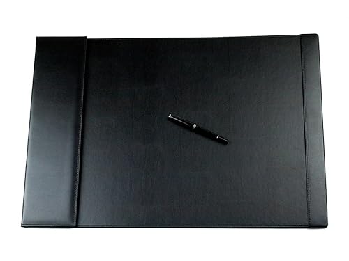 DELMON VARONE - Schreibtischunterlage mit Klappleiste inkl. Block & Kalender 2025/2026 Leder Schwarz - Rutschfeste Echtleder Schreibunterlage abwischbar - Design Schreibtisch Unterlage 65 x 45 cm DELMON VARONE - Schreibtischunterlage mit Klappleiste inkl. Block & Kalender 2025/2026 Leder Schwarz - Rutschfeste Echtleder Schreibunterlage abwischbar - Design Schreibtisch Unterlage 65 x 45 cm von DELMON VARONE - FINE LEATHERGOODS MADE IN GERMANY