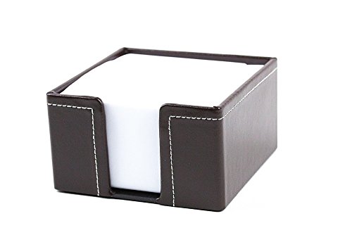 DELMON VARONE - Zettelkasten Cambridge Top Grain Leder braun, Zettelbox inkl. 500 Blatt Papier, Notizzettel Box in Echtleder für Schreibtisch & Büro, Ideal zum Notieren von Gedanken, Ideen & Notizen von DELMON VARONE - FINE LEATHERGOODS MADE IN GERMANY