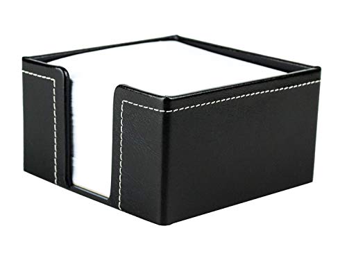 DELMON VARONE - Zettelkasten Premium Leder Anilin schwarz, Zettelbox inkl. 500 Blatt Papier, Notizzettelhalter in Echtleder für Schreibtisch & Büro, Ideal zum Notieren von Gedanken, Ideen & Notizen DELMON VARONE - Zettelkasten Premium Leder Anilin schwarz, Zettelbox inkl. 500 Blatt Papier, Notizzettelhalter in Echtleder für Schreibtisch & Büro, Ideal zum Notieren von Gedanken, Ideen & Notizen von DELMON VARONE