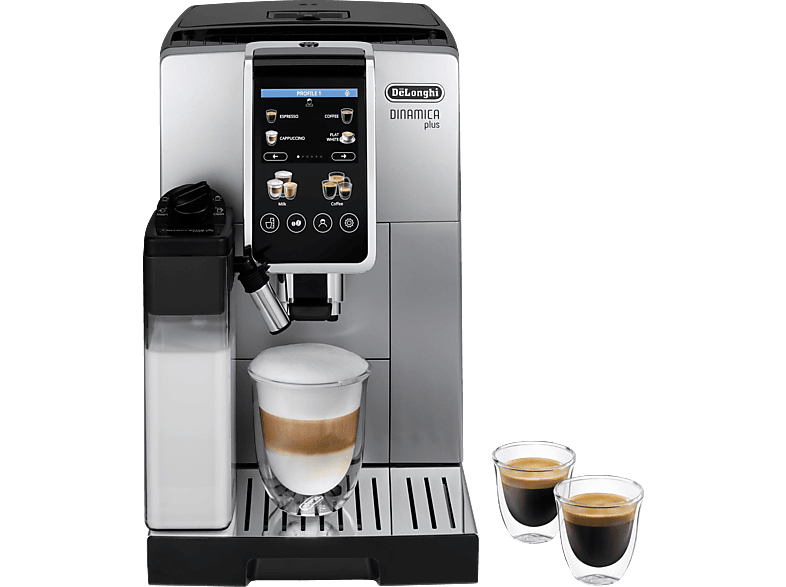 DELONGHI Dinamica Plus ECAM380.85.SB Kaffeevollautomat Silber/Schwarz von DELONGHI