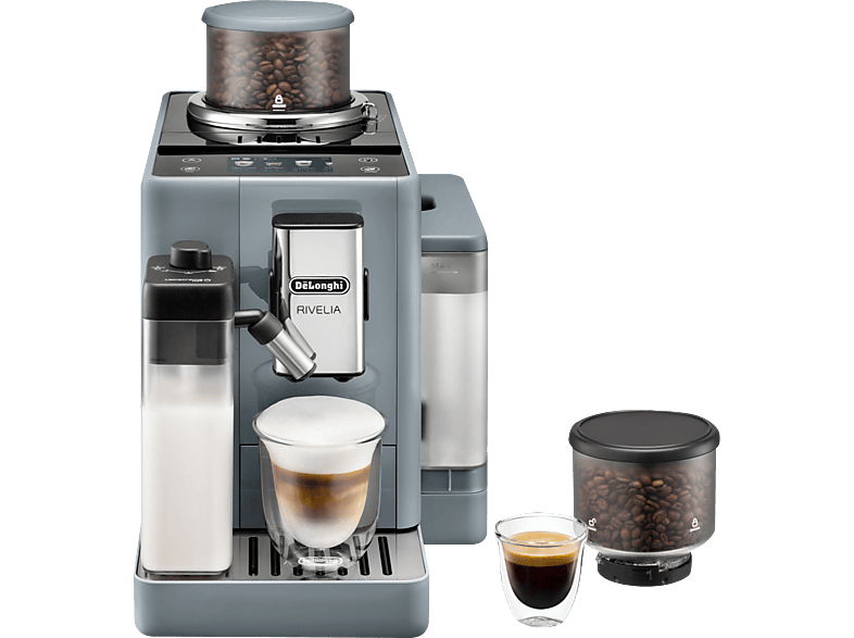 DELONGHI Rivelia EXAM440.55.G - 13 Kaffeespezialitäten, austauschbare Bohnenbehälter, KI-Kaffeeroutine, 4 Benutzerprofile, Kaffeevollautomat Grau DELONGHI Rivelia EXAM440.55.G - 13 Kaffeespezialitäten, austauschbare Bohnenbehälter, KI-Kaffeeroutine, 4 Benutzerprofile, Kaffeevollautomat Grau von DELONGHI