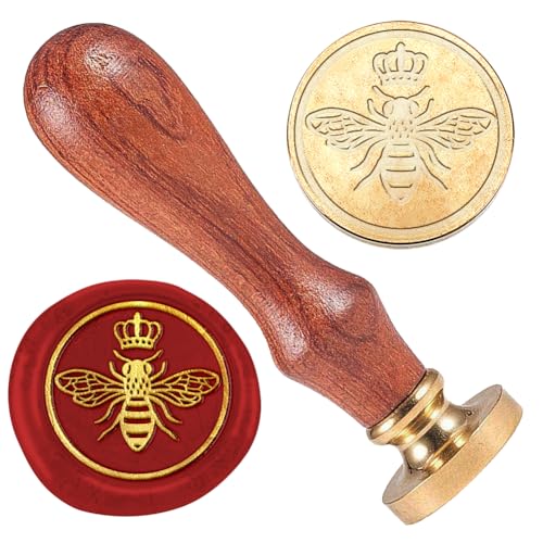 DELORIGIN Bienenkrone Wachssiegelstempel Hochzeitseinladungen Geprägter Stempel Versiegelung Abnehmbarer 25mm Messing Wachssiegelstempelkopf Umschläge Geschenkverpackung Basteln Kleben Wachsen DELORIGIN Bienenkrone Wachssiegelstempel Hochzeitseinladungen Geprägter Stempel Versiegelung Abnehmbarer 25mm Messing Wachssiegelstempelkopf Umschläge Geschenkverpackung Basteln Kleben Wachsen von DELORIGIN