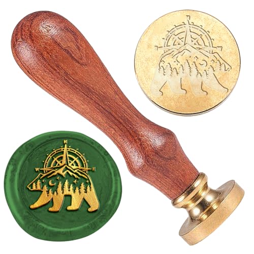 DELORIGIN Kompass Bär Wachssiegelstempel Geprägter Stempel Siegelstempel Abnehmbarer 25 Mm Messingkopf Wachssiegelstempel Für Hochzeitseinladungen Briefumschläge Geschenkverpackung Deko DELORIGIN Kompass Bär Wachssiegelstempel Geprägter Stempel Siegelstempel Abnehmbarer 25 Mm Messingkopf Wachssiegelstempel Für Hochzeitseinladungen Briefumschläge Geschenkverpackung Deko von DELORIGIN