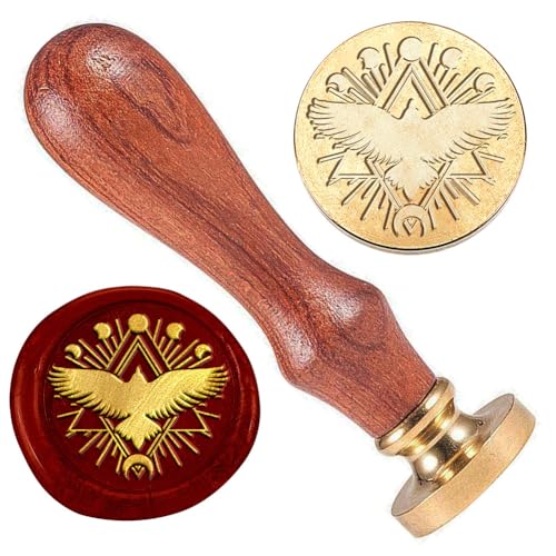 DELORIGIN Magic Bird Phoenix Wachsstempel Stern Wachs Siegelstempel 25mm Messingkopf Stempel Mit Holzgriff Retro Wachs Siegelstempel Für Geschenkverpackungen Umschläge Karten Briefe Dekoration von DELORIGIN