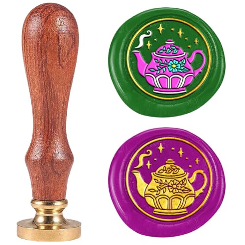 DELORIGIN Teekannen Wachssiegelstempel Geprägter Stempel Siegelung Abnehmbar 25mm Neuartiger Messing Wachssiegelstempelkopf Verträumtes Siegelwachs Für Hochzeitseinladungen Briefumschläge Geschenke DELORIGIN Teekannen Wachssiegelstempel Geprägter Stempel Siegelung Abnehmbar 25mm Neuartiger Messing Wachssiegelstempelkopf Verträumtes Siegelwachs Für Hochzeitseinladungen Briefumschläge Geschenke von DELORIGIN