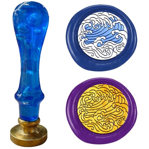 DELORIGIN Wachs Siegelstempel „Artistic Waves“ Seewachs Stempel 1" Messingkopf Mit Blauem Griff Für Briefe Geburtstagskarten Dekoration Einladungen Geschenkverpackungen DELORIGIN Wachs Siegelstempel „Artistic Waves“ Seewachs Stempel 1" Messingkopf Mit Blauem Griff Für Briefe Geburtstagskarten Dekoration Einladungen Geschenkverpackungen von DELORIGIN