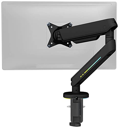 DELTACO Gaming RGB Single Monitor-Tischhalterung 43,2cm (17) - 81,3cm (32) Neigbar, Schwenkbar, von DELTACO GAMING