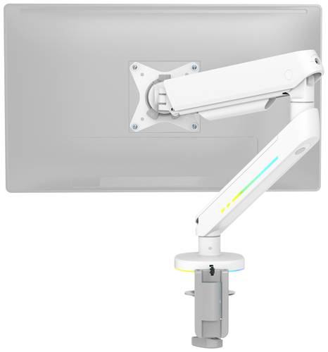 DELTACO GAMING WA95 RGB Single 1fach Monitor-Tischhalterung 43,2cm (17 ) - 81,3cm (32 ) Weiß Nei von DELTACO GAMING