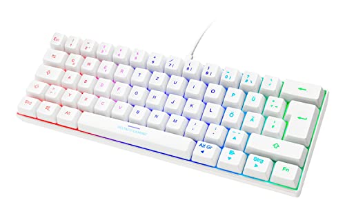 Deltaco Gaming GAM-075-W-DE Kabelgebunden Gaming-Tastatur Beleuchtet Deutsch, QWERTZ Weiß von DELTACO GAMING